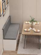简约餐厅沙发实木卡座餐桌家用小户型阳台储物柜组合柜软包可定制