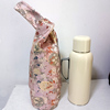 传家壶mini保护套布包茶壶袋，日式便携水杯，套织锦缎色彩绚丽浅粉色