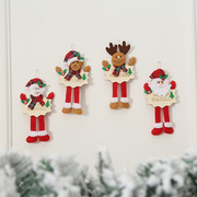 创意圣诞节装饰品布艺木质公仔圣诞树，挂件室内外圣诞装饰挂饰跨境