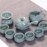 茶具套装陶瓷哥窑开片家用茶碗，冰裂釉整套汝窑青瓷功夫茶杯泡茶壶