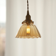 简约复古日式玻璃小吊灯创意，个性北欧设计师，卧室床头吧台玄关灯具