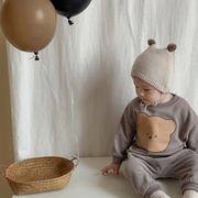 儿童秋款套装韩版童装，2023秋季婴儿熊头套装，宝宝秋装两件套
