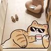 卡通可爱猫咪入户门地垫，进门防滑脚垫，家用玄关丝圈耐脏门垫可裁剪