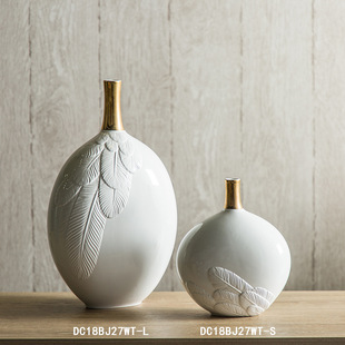 新中式 陶瓷花瓶摆件 家居软装饰酒店装饰品摆件 美人何处系列