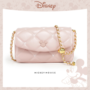 Disney/迪士尼包包女士米奇绣线小方包单肩斜挎百搭链条包女