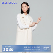 BLUE ERDOS女装 春夏舒适气质纯棉简约西装H型棉质廓形马甲