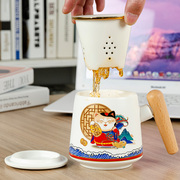 招财猫陶瓷杯子创意个性潮流水杯马克杯茶杯家用商务送礼定制logo