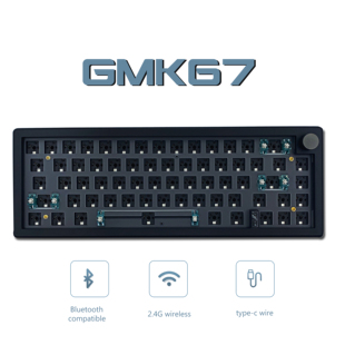 GMK67三模gasket热拔插机械键盘套件客制化HIFI麻将音66键可充电