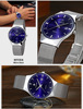 日历防水简洁 士手表网带男8016-石英休闲圆形不锈钢普通国产腕表