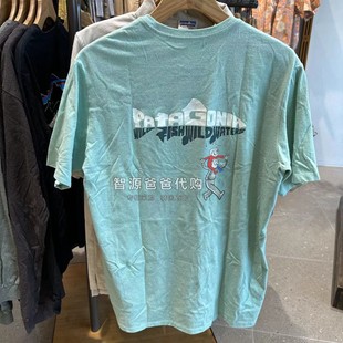 22patagonia巴塔哥尼亚wildwaterlinepocket男士，再生棉短袖t恤