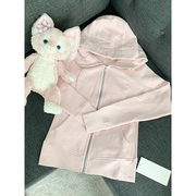 lulu修身卫衣外套女春秋冬季粉色瑜伽运动连帽上衣服穿搭套装