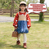 minisnbl原创童装蘑菇，蹲女童兔子，印花卫衣背带连衣裙两件套秋季
