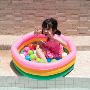 充气圆形游泳钓鱼池儿童，宝宝家用大号戏水池，室内婴儿小孩海洋球池