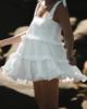 连衣裙女夏新亚麻吊带无袖荷叶边甜美法式小个子设计感小众蛋糕裙