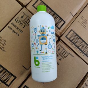 !美国甘尼克babyganics奶瓶，清洗清洁剂液补充替换液装946ml