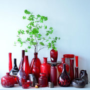 手工玻璃花瓶不对称开口微椭圆花器不规则花瓶客厅装饰花瓶