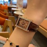 士手表镶钻罗马复古手表气质ins风皮表带诗高迪方形石英女时尚
