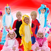恐龙衣服装儿童连体睡衣，秋冬季冬款卡通动物，女宝宝法兰绒男童小孩