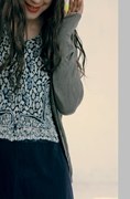 静好布衣原创设计日系文印蓝染，蜡染风格拼接撞色连衣裙