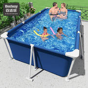 Bestway支架游泳池家用儿童宝宝免充气泳池家庭折叠鱼池户外水池