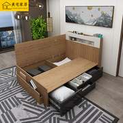 北欧轻奢板式高箱床1.8米双人床，1.5米主次卧多功能带抽屉储物床