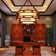 新中式古典客厅吊灯酒店餐饮餐厅中国风实木红木复古灯具灯饰