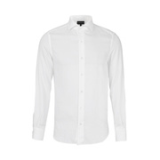 Armani/阿玛尼商务高级简约白衬衫男士轻奢低调款搭配西装大衣