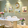 法式奶油风客厅装饰画，现代轻奢沙发背景墙组合挂画餐厅卧室风景画
