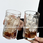 小众设计ins风不规则扭扭杯冰美式拿铁咖啡杯玻璃杯果汁杯冷饮杯