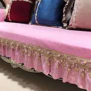 高档欧式沙发垫雪尼尔纯色四季通用防滑简约现代布艺客厅贵妃坐垫