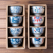 4.5寸陶瓷饭碗家用创意个性情侣碗，田园风日式碗餐具套装组合8件套
