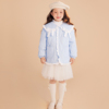 笛牧女童羽绒服2022冬装，轻薄白鸭绒(白鸭绒，)甜美洋气短款儿童轻薄外套