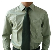 免烫长袖休闲浅绿色内衬衣男女式长袖浅绿色，内衬衣衬衫速干修身