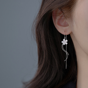 925纯银耳环女长流苏耳坠设计高级感耳线2024年耳钉耳饰