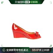 香港直邮潮奢 Salvatore Ferragamo 菲拉格慕 女士蝴蝶结坡跟鞋