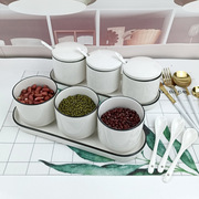 厨房调味罐陶瓷套装组合装家用北欧创意轻奢调料罐调味盒装盐罐子
