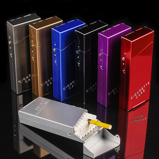 女士烟盒超薄加长20支装细烟盒便携自动弹盖创意烟盒煊赫门爱喜用