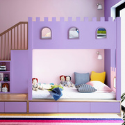 紫色墙纸自粘卧室温馨女孩宿舍B卧室装饰书桌面柜子翻新贴纸壁纸