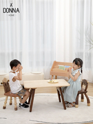 儿童书桌实木宝宝学习桌家用游戏桌，绘画桌手工，桌幼儿写字桌椅套装