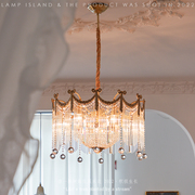 法式复古全铜水晶吊灯美式欧式奢华大气别墅客厅餐厅卧室吊灯