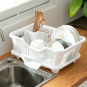 厨房碗架碗碟收纳架沥水篮置物架，塑料家用放碗筷收纳盒碗盘架防霉