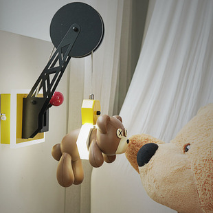 娃娃机简约儿童房灯卧室灯床头装饰壁灯LED创意可爱男女孩灯具