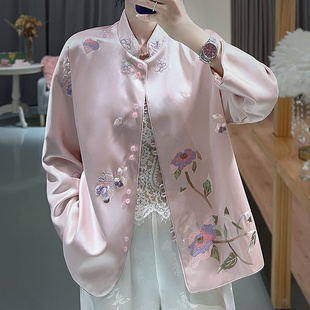新中式上衣唐装中国风女装年轻款，汉服2023民族风刺绣高端旗袍外套