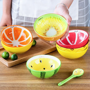 西瓜碗自带硼砂碗创意个性做泥材料学生好看沙拉水果餐具