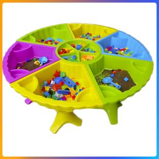 宝宝儿童玩水沙滩玩具桌沙水桌太空沙盘桌子塑料广场夜市摆摊凹槽