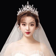 头纱新娘主婚纱，三件套领证拍照道具头饰2021年高级感仙美