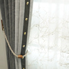 现代简约客厅卧室遮光窗帘高档大气书房暗纹雪尼尔，定制成品窗帘布