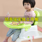 居家塑料小孩餐椅便携式幼儿带固定带宝宝婴儿吃饭椅塑料儿童餐椅