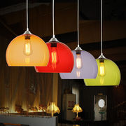 时尚彩色餐厅吊灯创意单头LED客厅卧室商场超市酒吧咖啡厅吊灯具