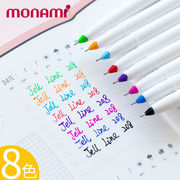韩国monami慕那美jellline208彩色中性笔做笔记，手账笔彩色水笔勾线，笔针管头细0.4mm可爱简约白色笔杆